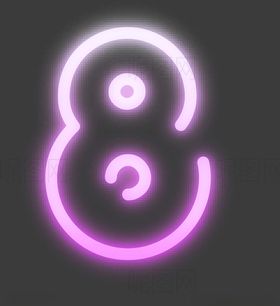 霓虹灯红色数字