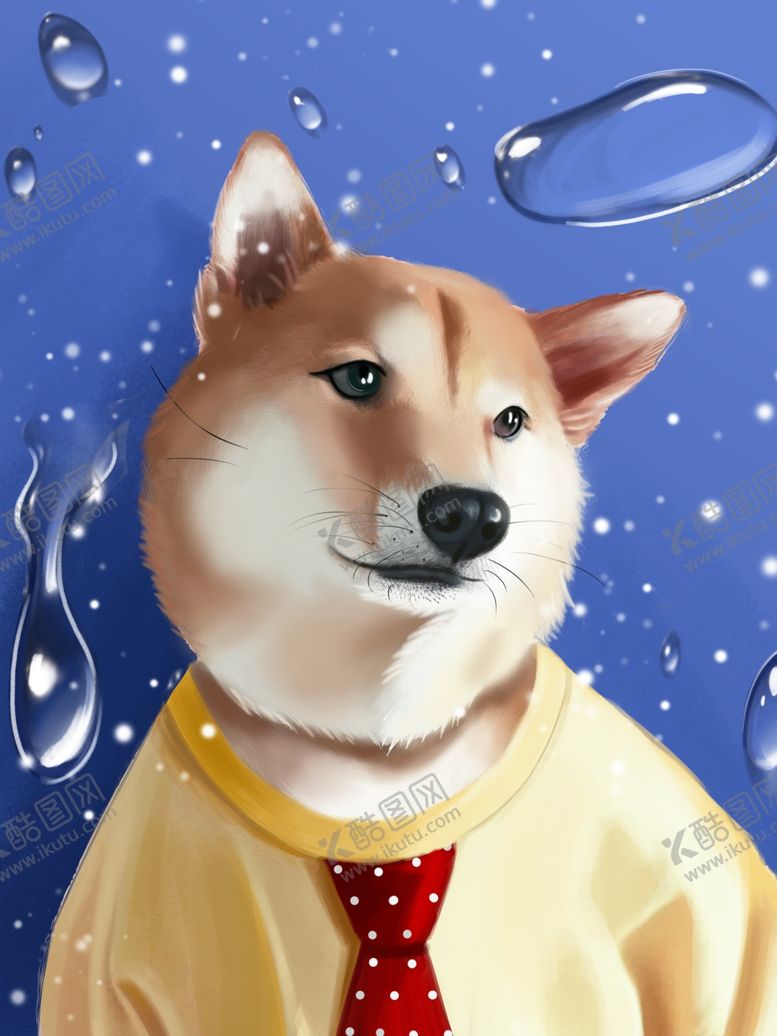 编号：80810007040838272714【酷图网】源文件下载-梦觉插画小狗