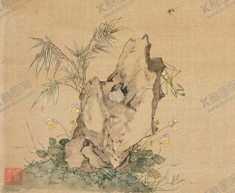 编号：49596007010307599254【酷图网】源文件下载-花卉奇石国画