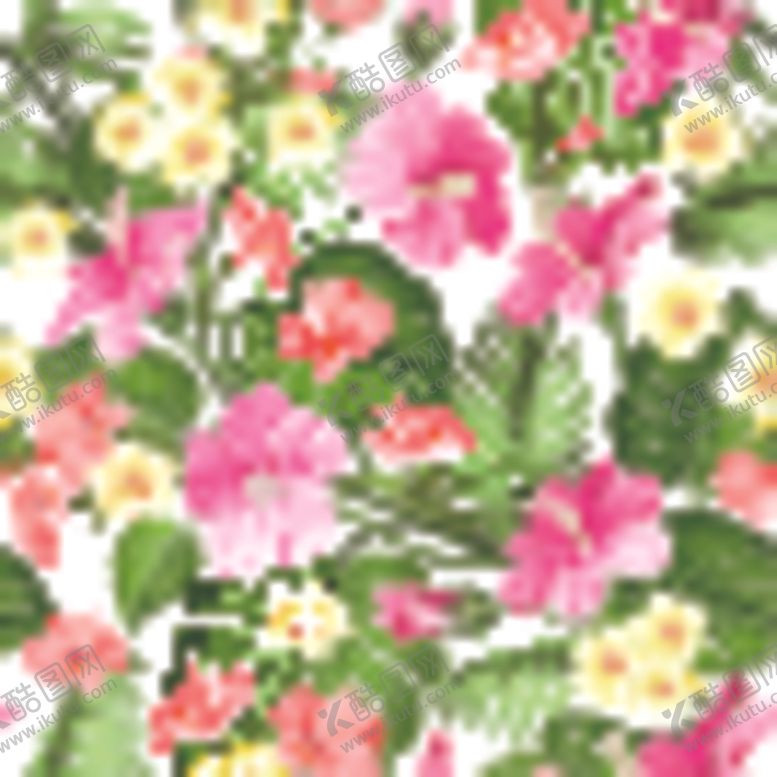 编号：35860810030631233225【酷图网】源文件下载-热带花卉图案清新又绚丽