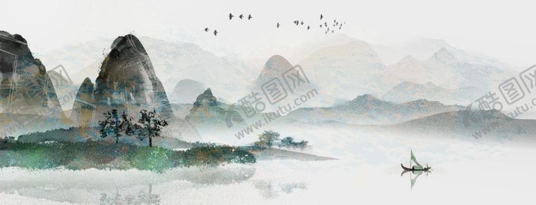 编号：47580609281646363361【酷图网】源文件下载-水墨山水