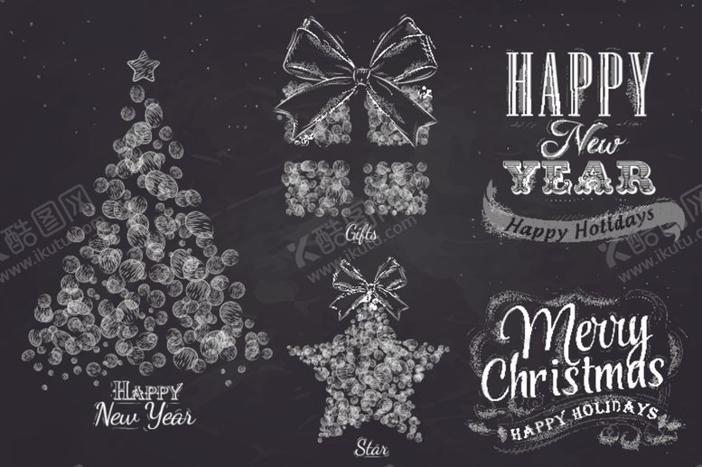 编号：47334309171059023874【酷图网】源文件下载-手绘圣诞素材