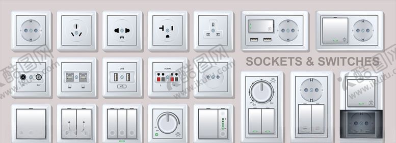 编号：88355110021016444298【酷图网】源文件下载-开关面板