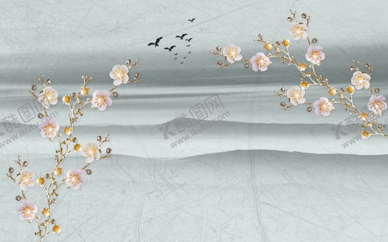 编号：83465209242213167232【酷图网】源文件下载-花卉背景墙
