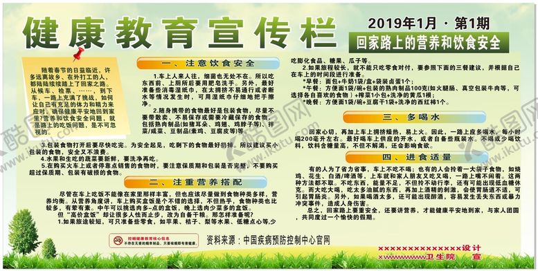 编号：47501001251203367223【酷图网】源文件下载-医院健康教育营养饮食安全展板