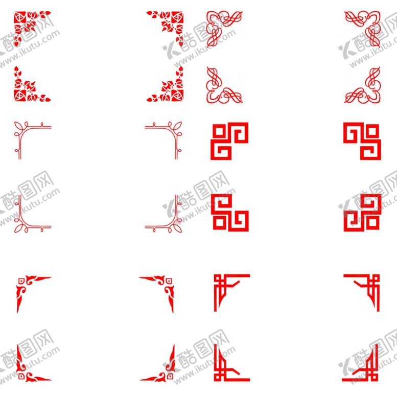 编号：78208510261018007513【酷图网】源文件下载-红色设计边框复古元素