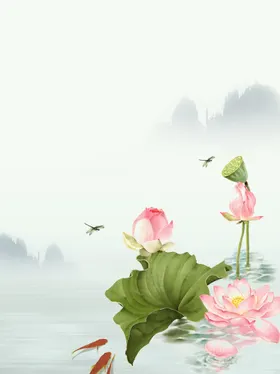 中国风背景潮水墨古朴