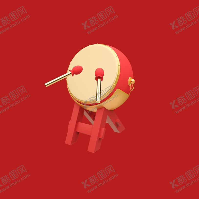 编号：93818501171103038794【酷图网】源文件下载-手绘花鼓大鼓