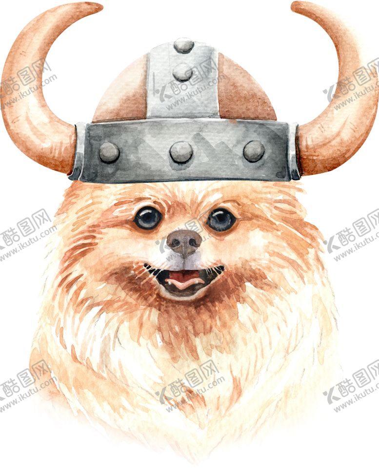 编号：64011307061205202652【酷图网】源文件下载-水彩绘画可爱小狗