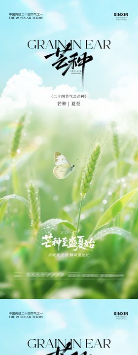 地产芒种夏至节气海报