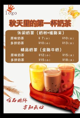 奶茶海报展板