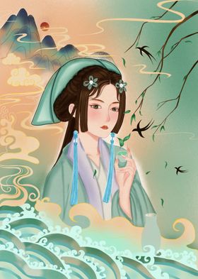 中国风海报潮X展架元素宣传墨迹