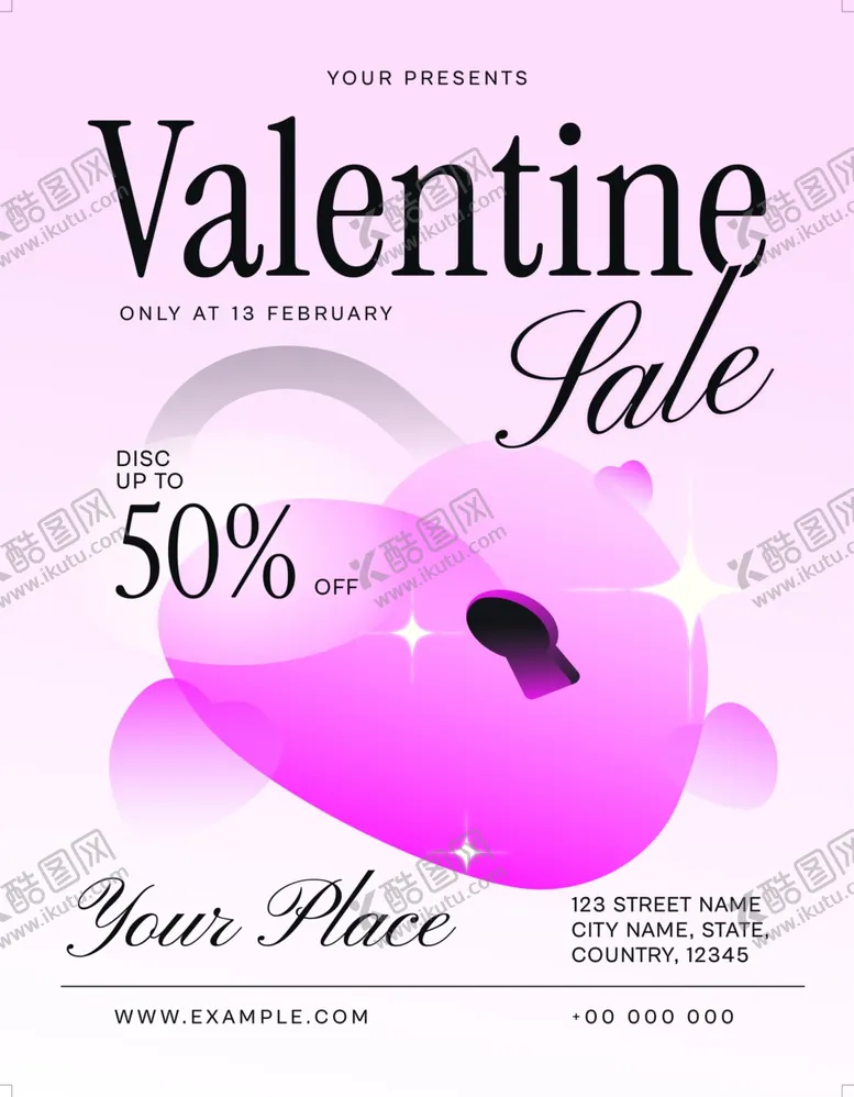 编号：29002304291355518725【酷图网】源文件下载-情人节促销海报