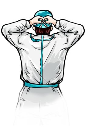 白衣天使背影PNG