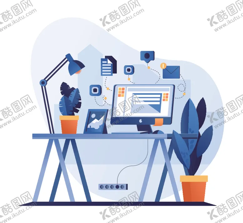 编号：24401807131441505693【酷图网】源文件下载-扁平化办公生活插画