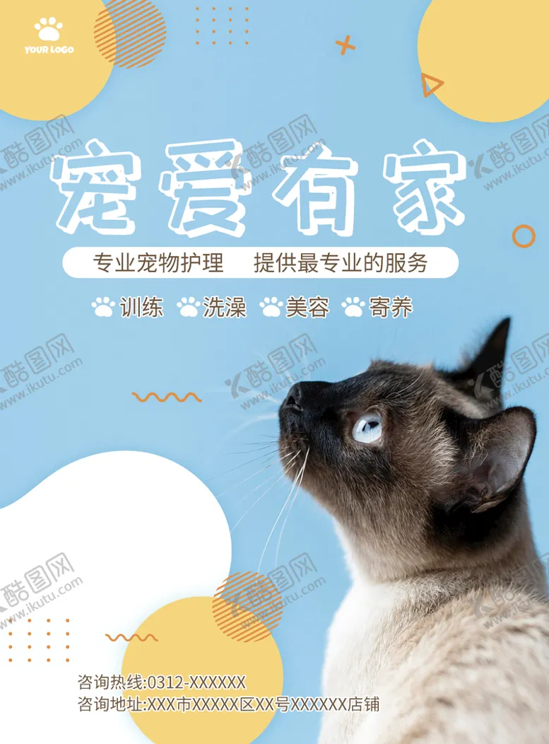 编号：54078909252044150972【酷图网】源文件下载-宠物护理海报