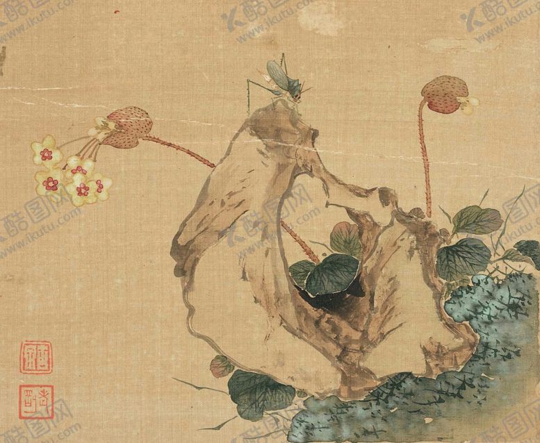 编号：64326707040552331241【酷图网】源文件下载-花卉奇石国画