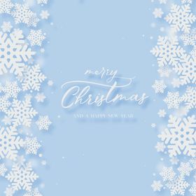 卡通冬季雪花插画艺术字