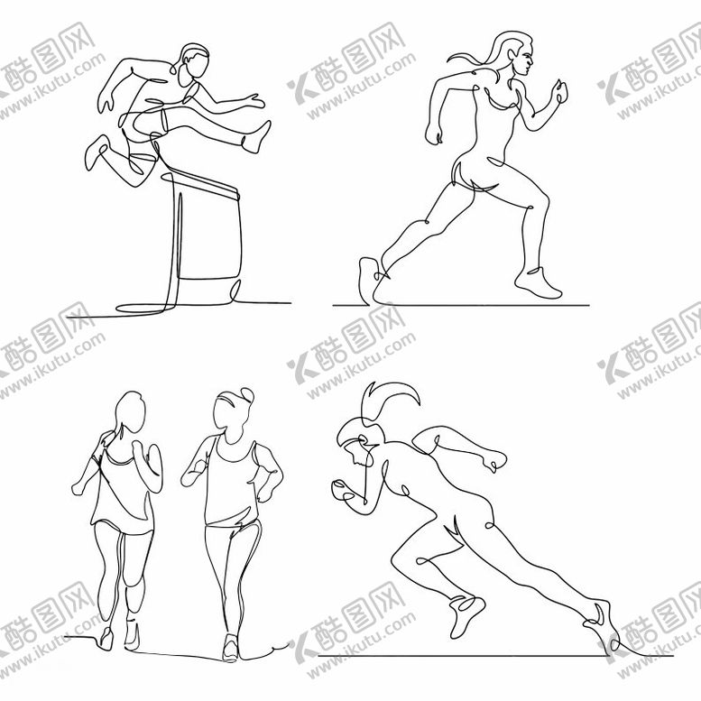 编号：26539302072307095073【酷图网】源文件下载-跑步运动员图案