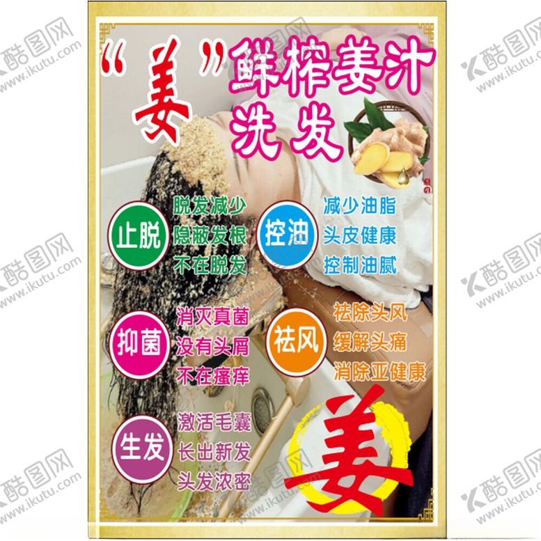 编号：94367302252031194533【酷图网】源文件下载-姜汁洗发