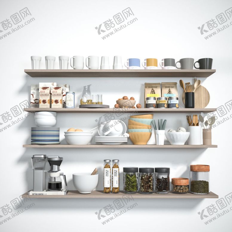 编号：94045001302033241087【酷图网】源文件下载-C4D模型厨具