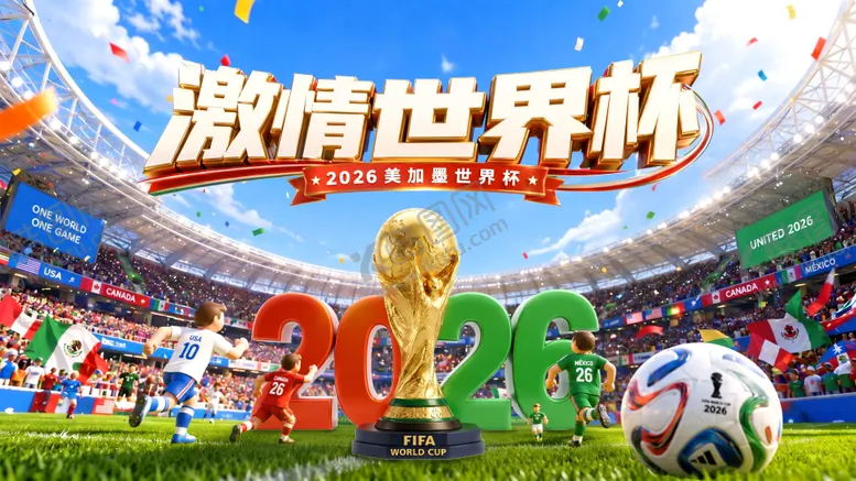 编号：71327506011341154181【酷图网】源文件下载-2026世界杯足球比赛联赛欧洲杯背景