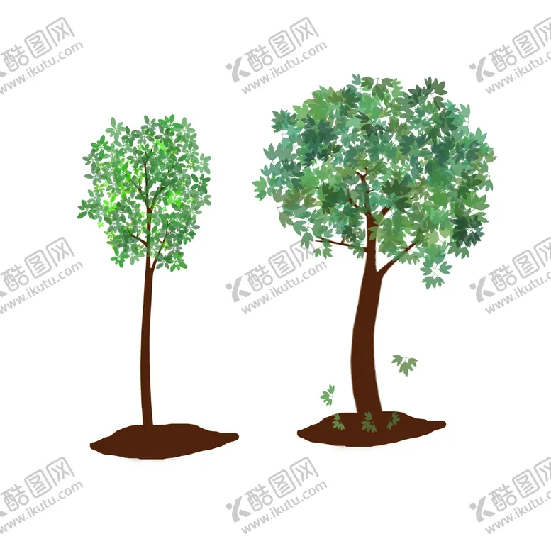 编号：86437910111154371579【酷图网】源文件下载-树立春插画树手绘树植树