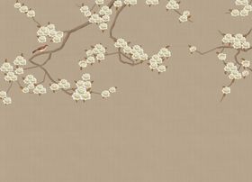 中式花鸟背景墙