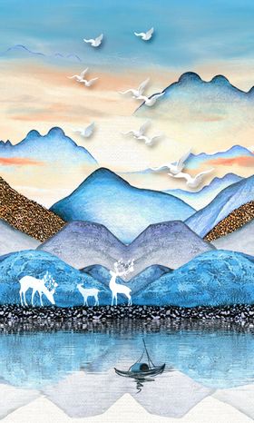 中国风新中式山水画