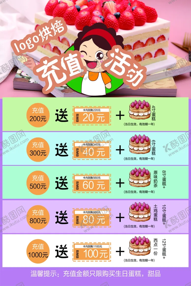 编号：36912902200200438175【酷图网】源文件下载-甜品会员充值