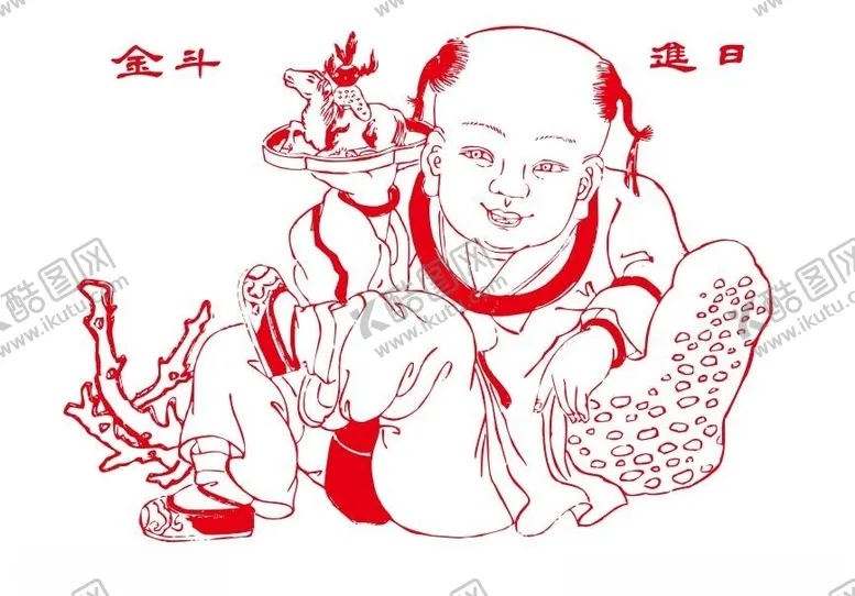 编号：63701702051513245731【酷图网】源文件下载-激光雕刻矢量图日进斗金