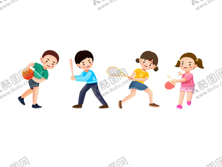 编号：82830602150617394199【酷图网】源文件下载-体育健身小孩健康插画社区免扣