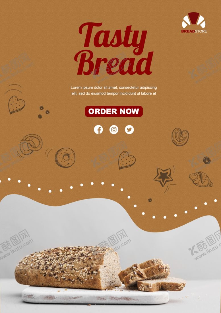 编号：51664409291710024802【酷图网】源文件下载-面包海报