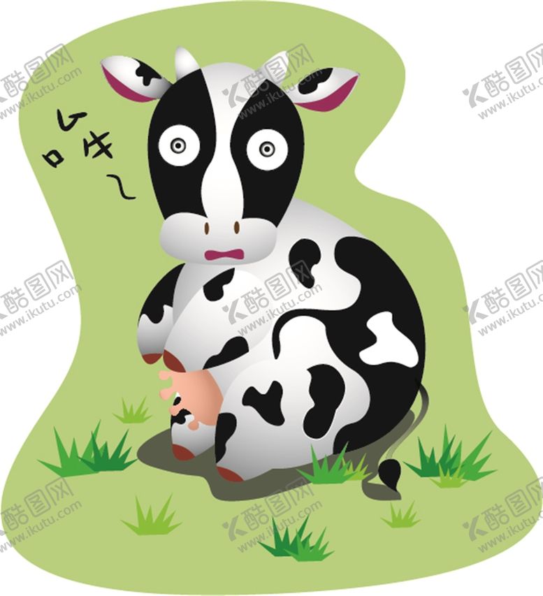 编号：86156112081236526801【酷图网】源文件下载-卡通奶牛