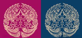 圆形底纹中国风矢量纹饰