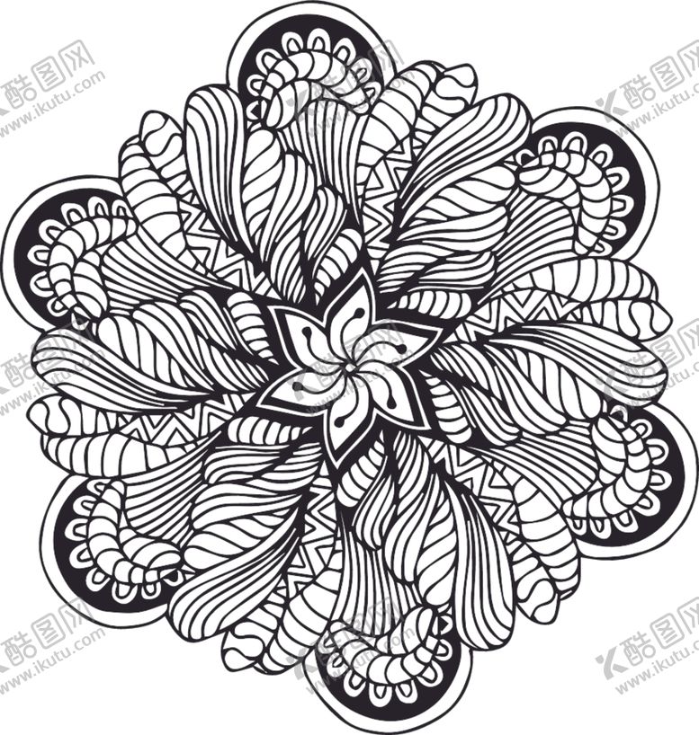 编号：96469911011922434011【酷图网】源文件下载-曼陀罗花纹