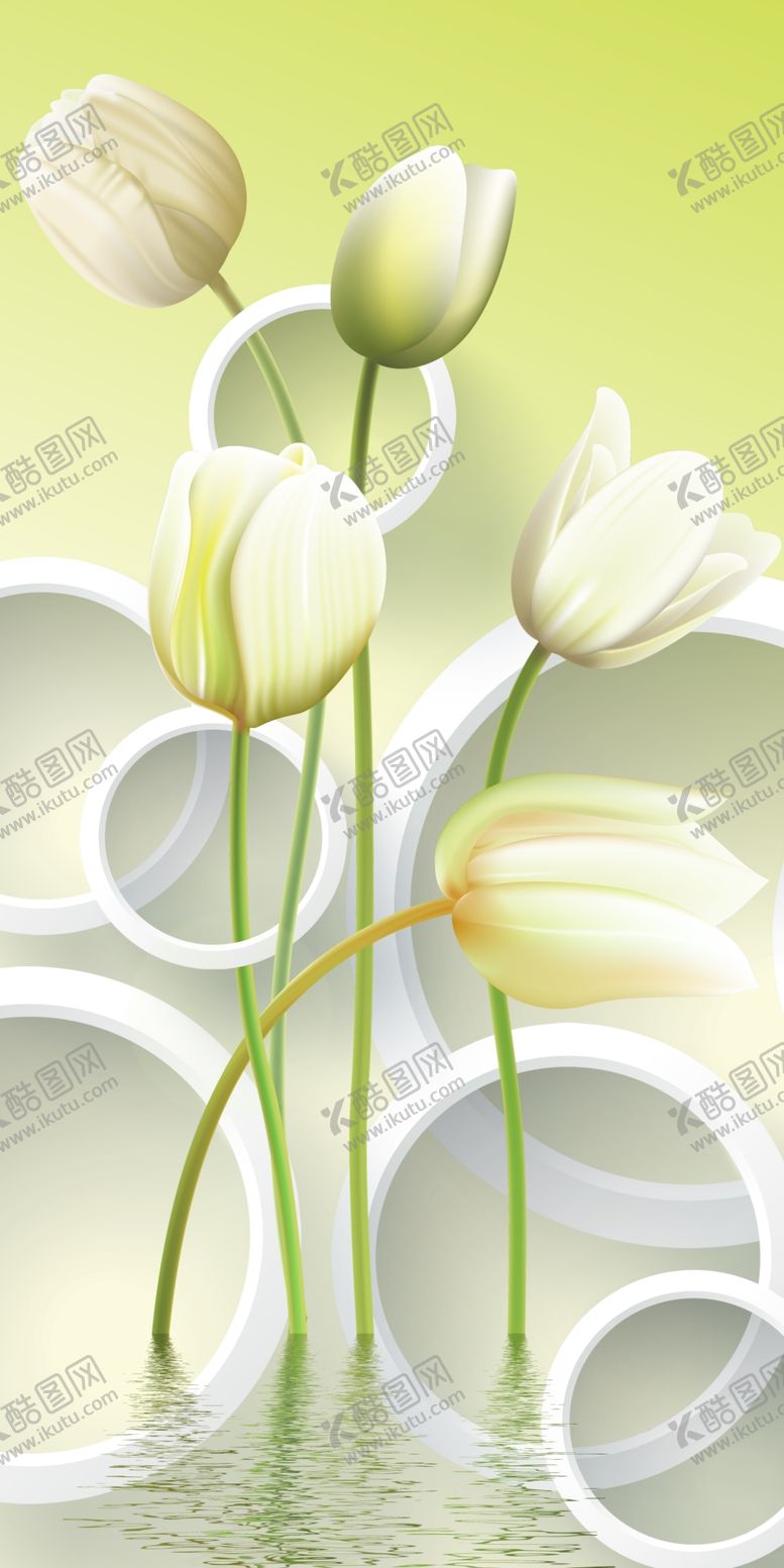 编号：83876706260854055909【酷图网】源文件下载-郁金香水波纹圆圈玄关图