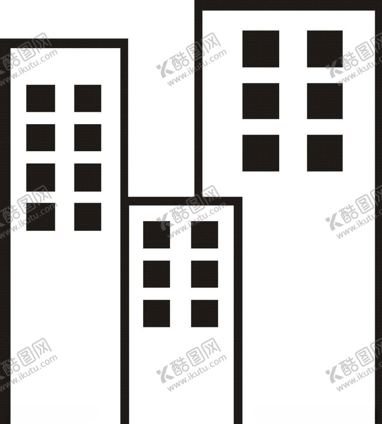 编号：64416109102213197455【酷图网】源文件下载-建筑房屋剪影-06