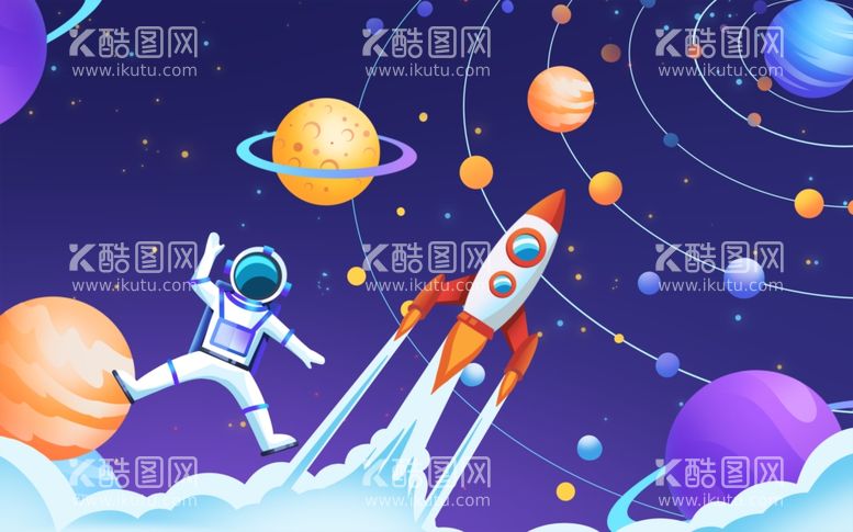 编号：10325511251159548467【酷图网】源文件下载-卡通星空背景