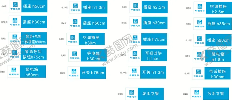 编号：55475001260623236652【酷图网】源文件下载-中建标准插座小牌