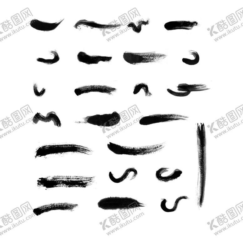 编号：49762909160258409119【酷图网】源文件下载-水墨毛笔笔刷