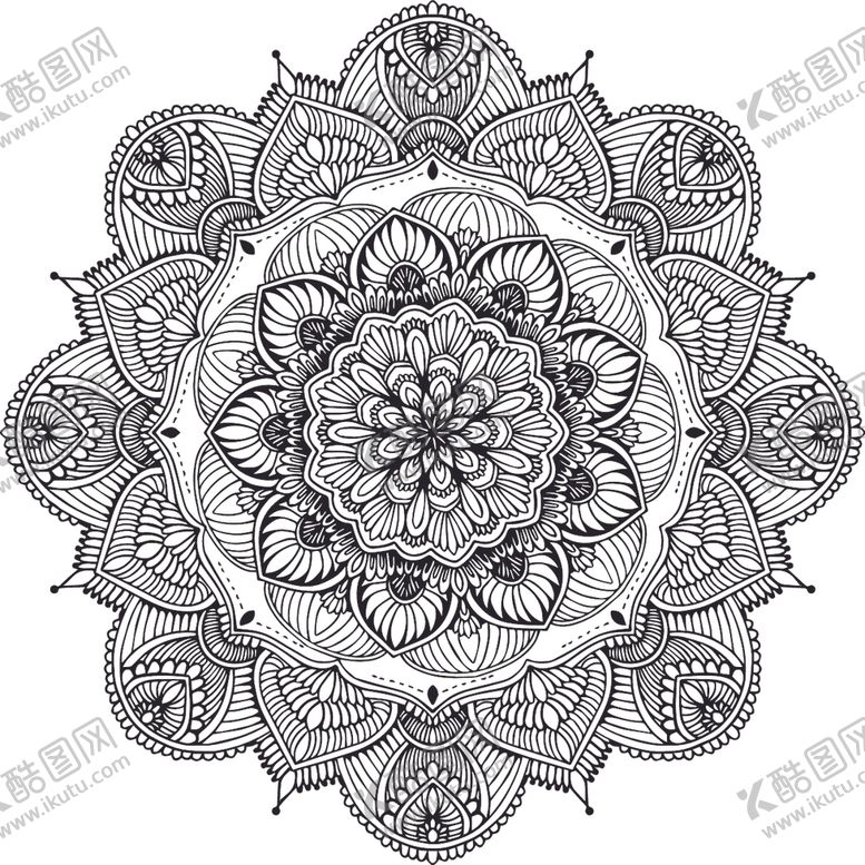 编号：45424809092048525445【酷图网】源文件下载-曼陀罗花纹