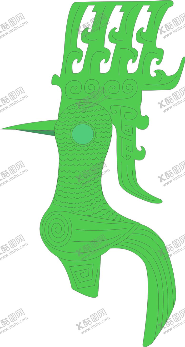 编号：22942001251313481070【酷图网】源文件下载-三星堆青铜鸟