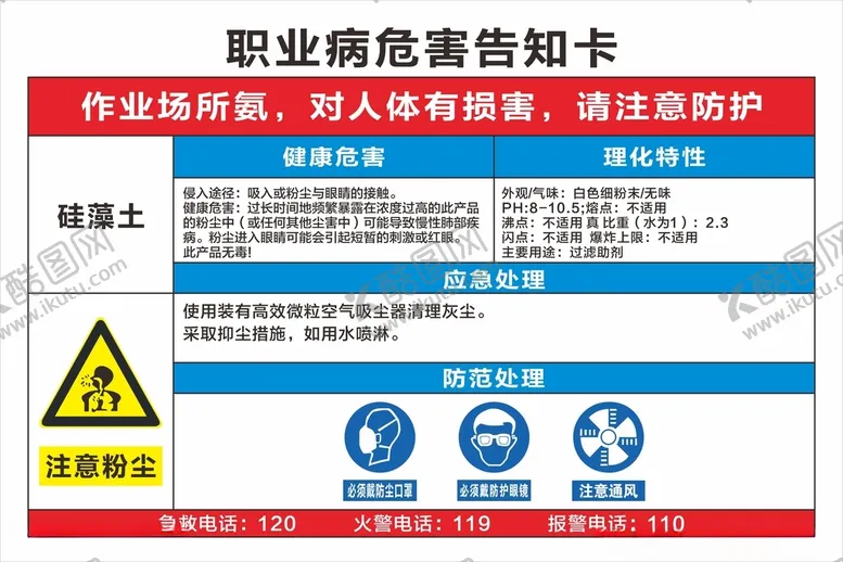 编号：33279101271640094395【酷图网】源文件下载-职业病危害告知卡