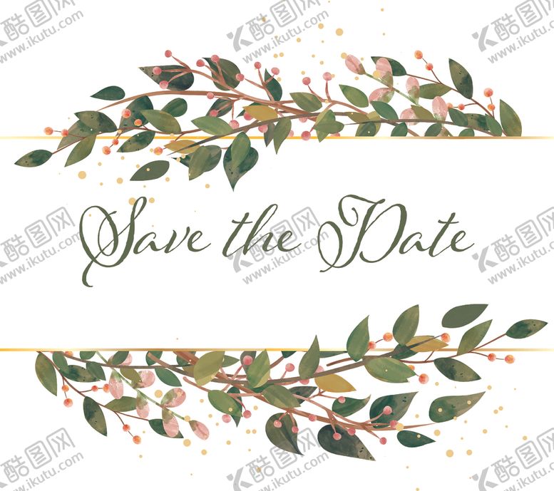 编号：74238309180651019420【酷图网】源文件下载-绿叶边框