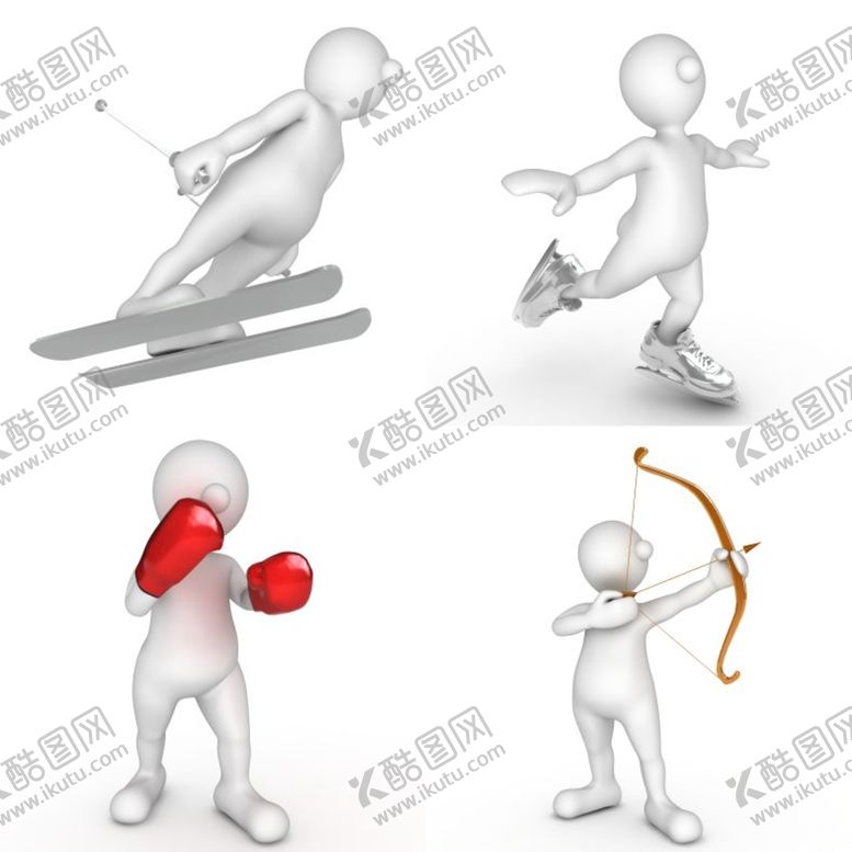 编号：36617201262041414993【酷图网】源文件下载-3D小白人高清素材