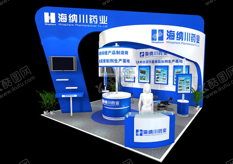 编号：31065302061050478526【酷图网】源文件下载-展览3D模型二面开口