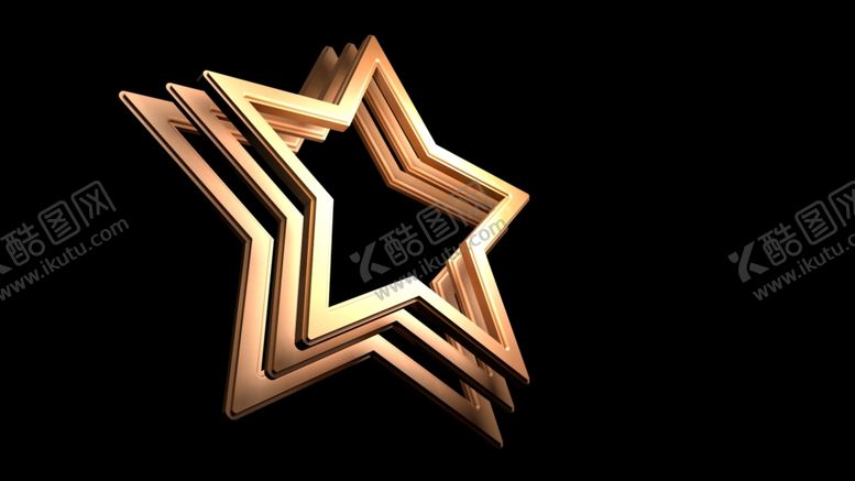 编号：52885006271828449272【酷图网】源文件下载-分层C4D黑金质感立体五角星