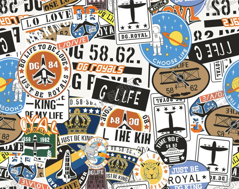 编号：29052909201729135046【酷图网】源文件下载-卡通飞机数字字母皇冠