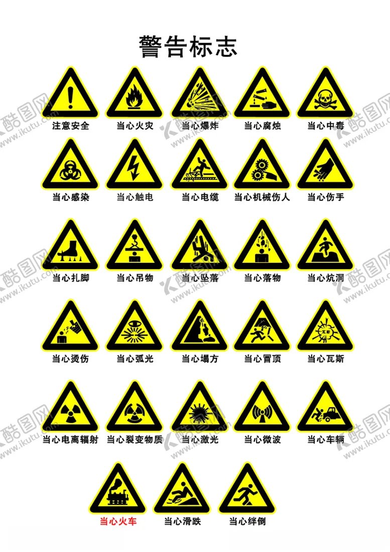 编号：49876803111154337420【酷图网】源文件下载-警告危害标志